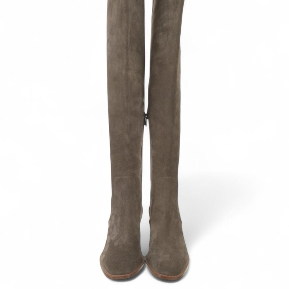Christian Louboutin Gray Over-the-Knee Boots